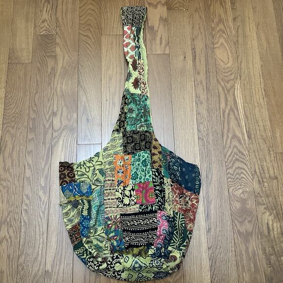 Hippie Forever Organic Cotton Handmade Patchwork Crossbody Bag Womens Boho Artsy - Picture 10 of 10